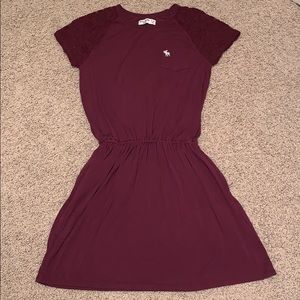 Abercrombie kids T-shirt dress with lace sleeve